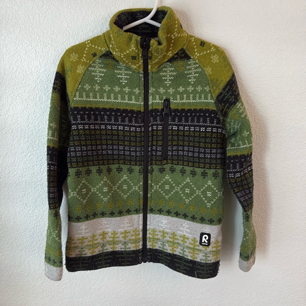 Reima, eu 100, us 5y zip up sweater